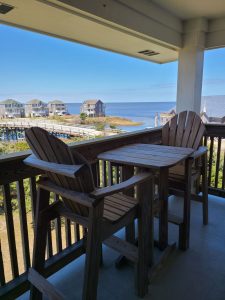 Balcony seating with views